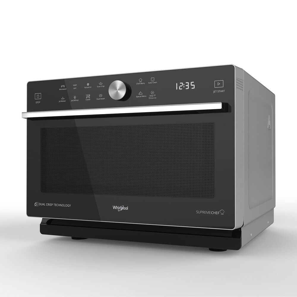 MICROONDE COMBINATO WHIRLPOOL MWSC 933 SB, capacit&agrave; 33 l, potenza microonde max 900 W, Funzione grill, Potenza grill 1200 W, 7 livelli di potenza, Funzione vapore, Silver Black - PRMG GRADING OOBN - 10%, image number 1