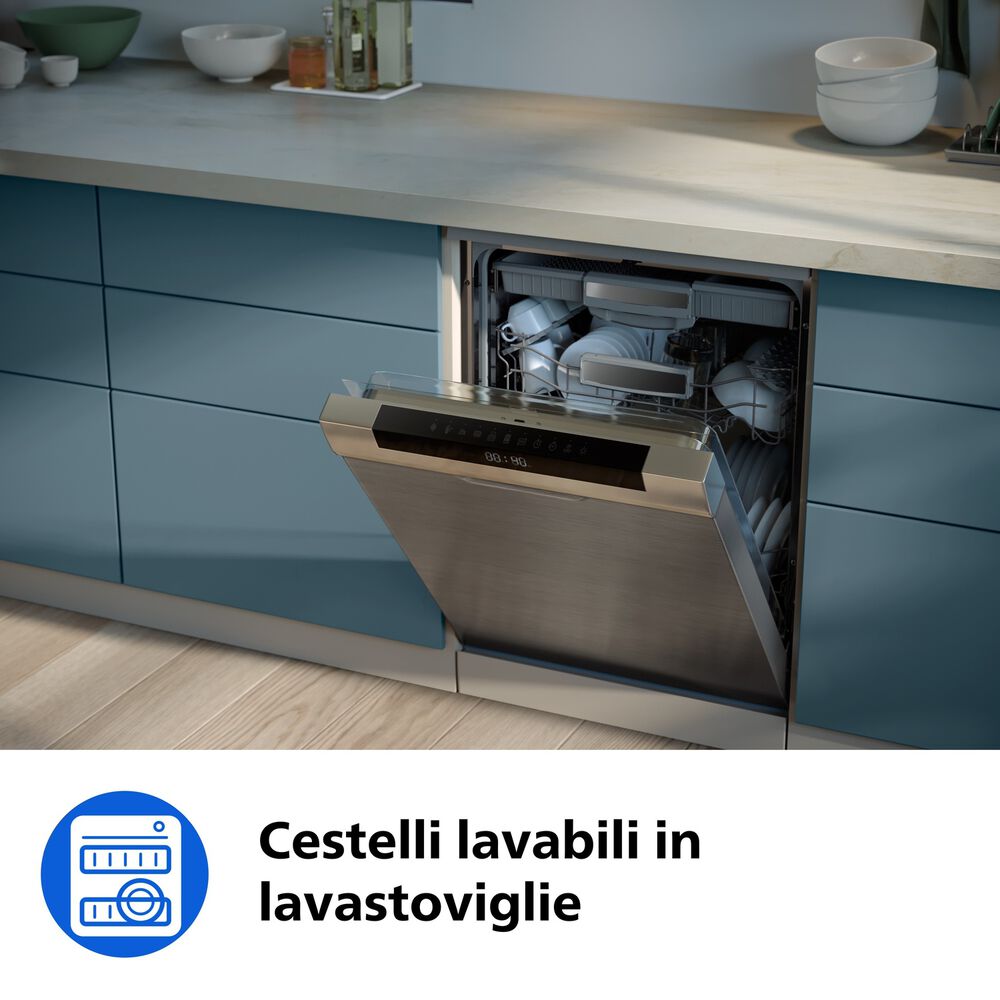PHILIPS Airfryer Verticale Serie 4000 da 10L NA462/80 FRIGGITRICE AD ARIA, capacit&agrave; 10 l, Max potenza 2750 W, 6 programmi, da 40 &deg;C a 200 &deg;C, Bianco - PRMG GRADING ROCN - 15%, image number 6
