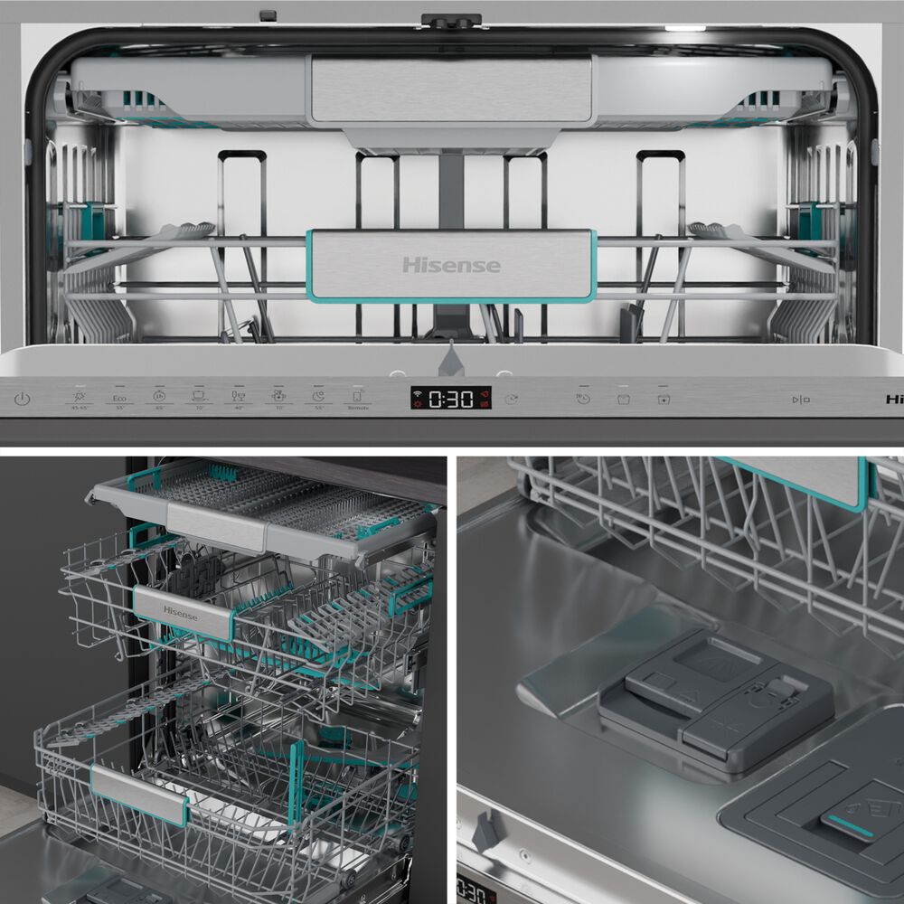 LAVASTOVIGLIE INCASSO Incasso built-in (BI) HISENSE HV693A65AD, Programmi 7, Dimensioni: L 59,5 cm, A 81,6 cm, P 55,5 cm, Rumorosit&agrave; 41 dB(A), Consumo di acqua 9,5 l, Bianco, Classe A - PRMG GRADING ROCN - 15%, image number 15