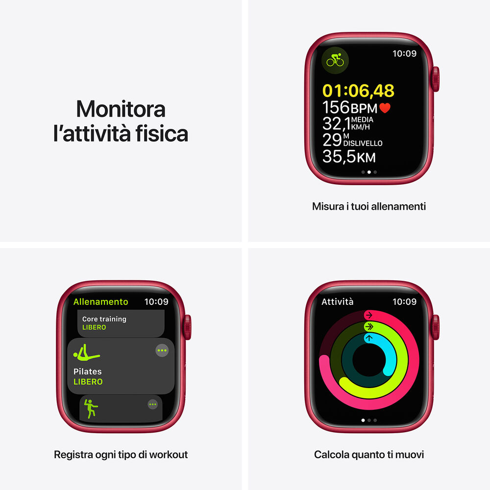 Watch Series 7 GPS+Cellular 45mm in alluminio PRODUCT(RED) - Sport PRODUCT(RED), image number 5