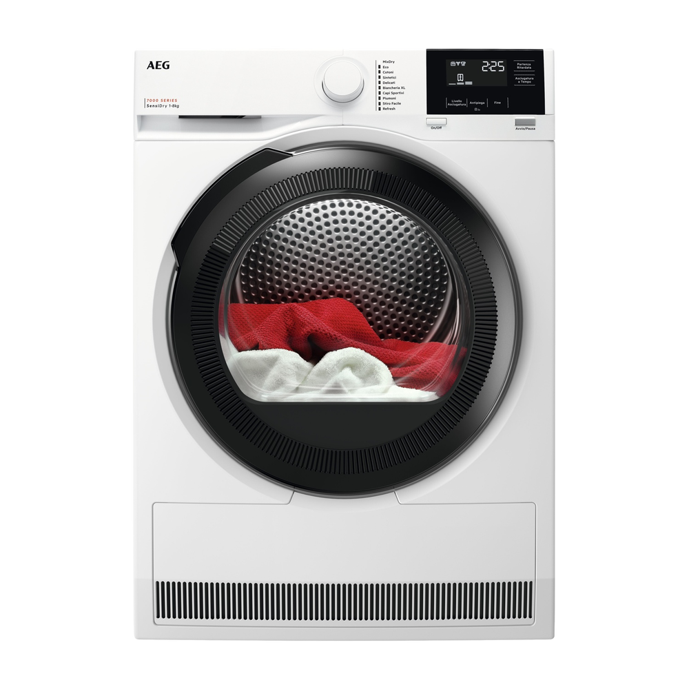 Asciugatrice AEG TR7HG8C, a pompa di calore, 8 kg, profondit&agrave; 63,8 cm,&nbsp; funzione refresh MixDry,&nbsp; Eco, Stiro facile, Classe C - PRMG GRADING ROBN - 10%, image number 0