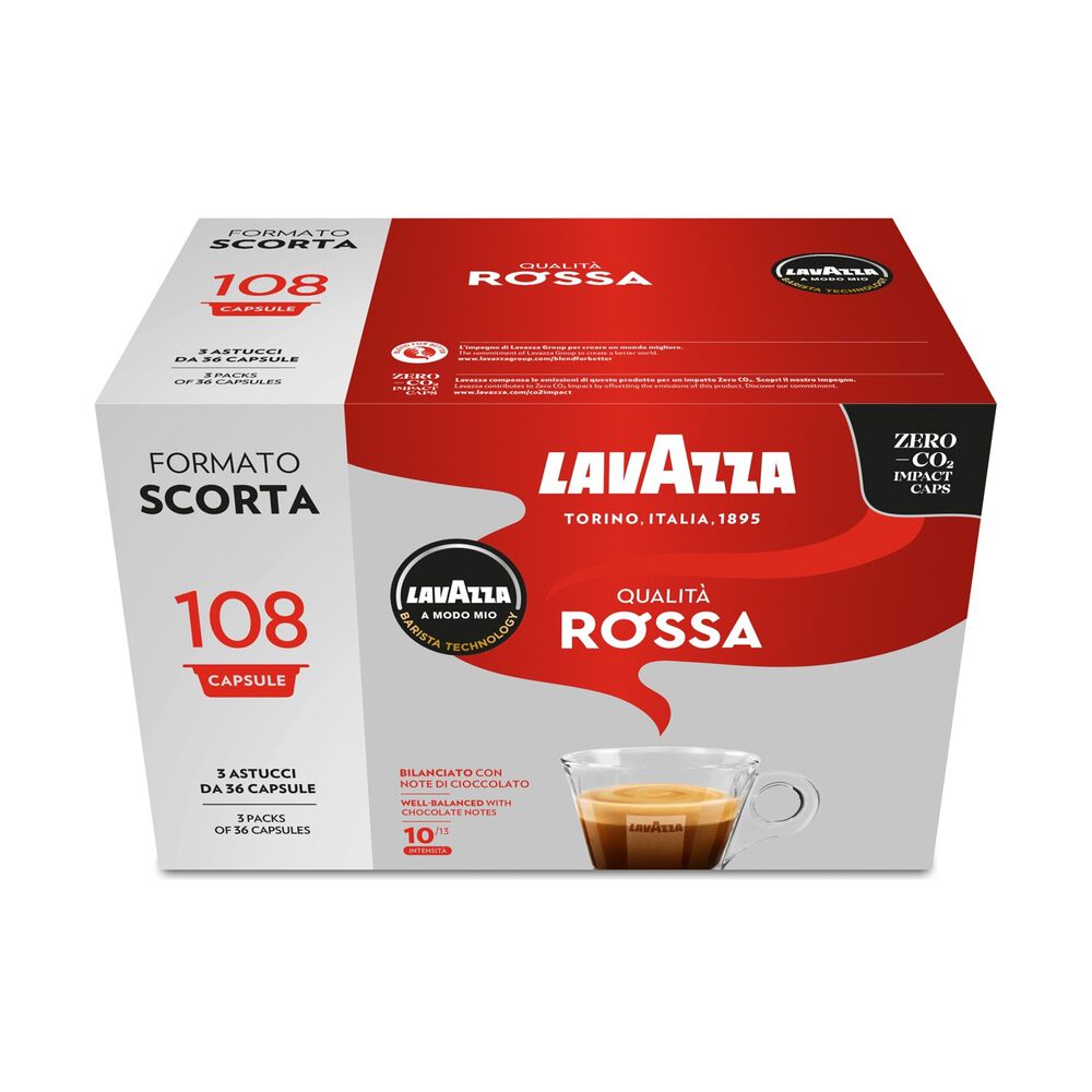 Capsule originali Lavazza per Macchine Espresso Lavazza A Modo Mio Q ROSSA 108 CAPS, 0,81 kg, image number 0
