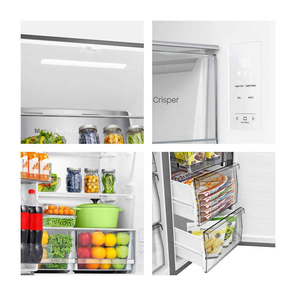 Frigorifero americano RQ5P470SAFE, Sistema Multi Flow: S&igrave;; Sistema raffreddamento frigorifero: No Frost; Sistema raffreddamento congelatore: No Frost, Capacit&agrave; netta totale 483 l, Rumorosit&agrave;: 37 dB(A), Dimensioni: L 79,4 cm A 178,5 cm P 69,8 cm, Black/Inox, Classe E - PRMG GRADING ROCN - 14.99%, image number 4