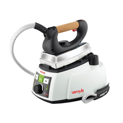 FERRO A CALDAIA Vaporella 535 Eco Pro, 1750 w, Serbatoio 0,9l, Piastra professionale in Alluminio, Tappo di sicurezza, Massima stabilit&agrave; con tappetino antiscivolo, Funzione eco risparmia fino al 10% di energia e il 25% di acqua, Manico in sughero - PRMG GRADING ROBN - 10%