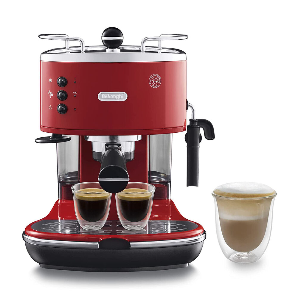 Macchina da Caff&egrave; Manuale Espresso e Cappuccino DE'LONGHI ICONA ECO311.R, Compatibile con Macinato o Cialde E.S.E., Spegnimento Automatico, Serbatoio Estraibile da 1.4L, Potenza 1100W, Rosso - PRMG GRADING OOAN - 4.99%, image number 0