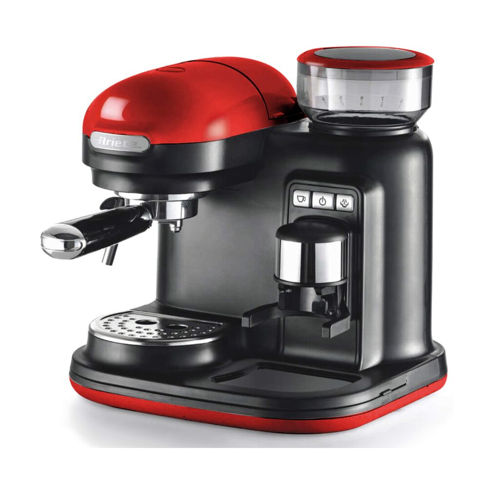 M/CAFFE' ESPRESSO ARIETE CAFFE'ESPRESSO CON MACINA, 1080 W, ROSSA/NERA, image number 0