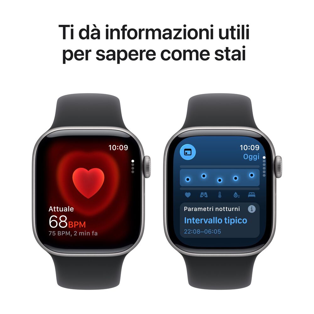APPLE Watch Series 11 GPS + Cellular, Cassa 42 mm in alluminio grigio siderale con Cinturino Sport nero-S/M - PRMG GRADING ROBN - 10%, image number 4