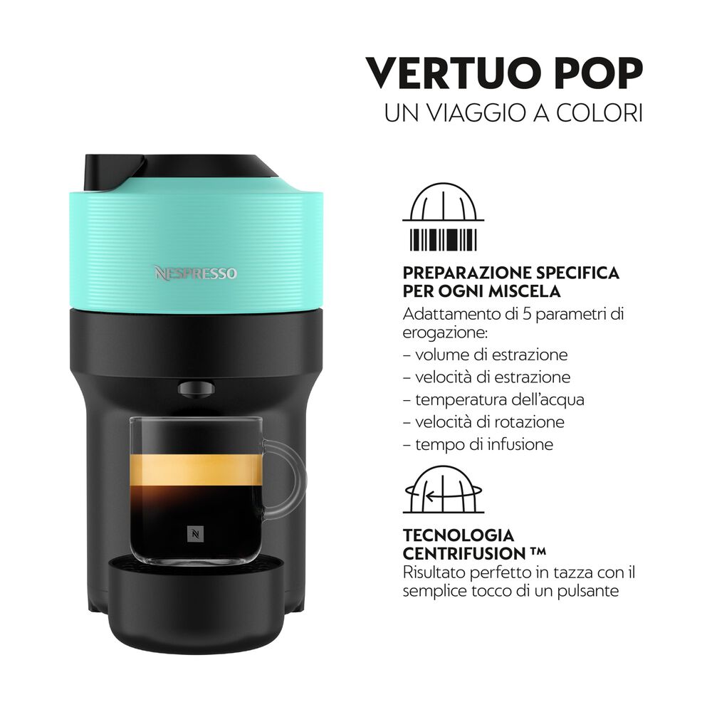 Vertuo Pop XN9204K MACCHINA CAFF&Egrave; CAPSULE, AQUA MINT, image number 7