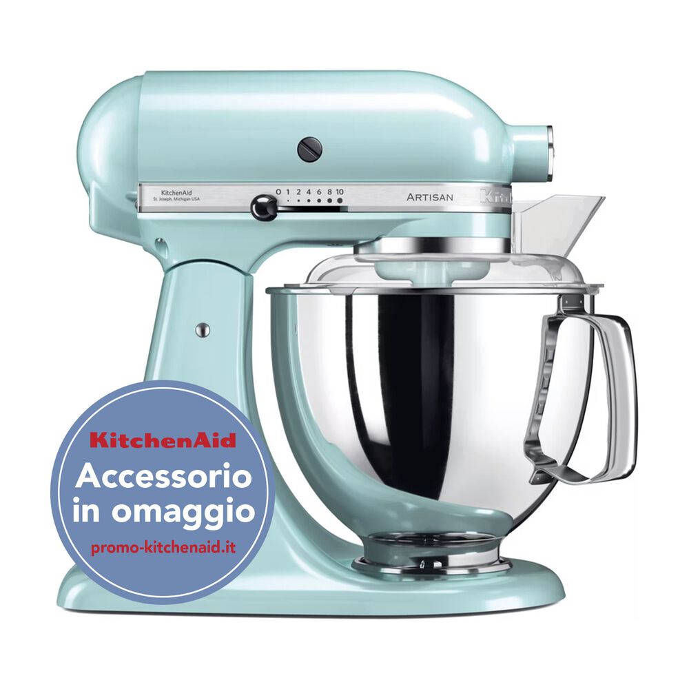  IMPASTATRICE PLANETARIA KITCHENAID 5KSM175PSEIC, capacità della ciotola 4,8 l, 300 W, Ghiaccio, image number 1