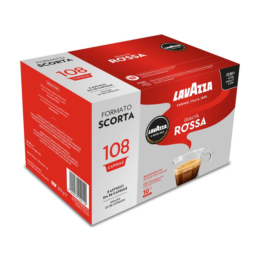 Capsule originali Lavazza per Macchine Espresso Lavazza A Modo Mio Q ROSSA 108 CAPS, 0,81 kg, image number 2