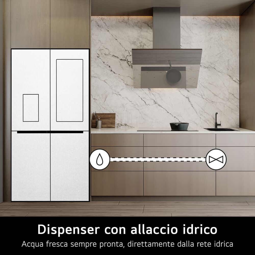 GMG960EVJE INSTAVIEW, Sistema Multi Flow: S&igrave;; Sistema raffreddamento frigorifero: No Frost; Sistema raffreddamento congelatore: No Frost, Capacit&agrave; netta totale 638 l, Rumorosit&agrave;: 40 dB(A), LAN wireless, Dispenser acqua, Dispenser ghiaccio, Dimensioni: L 91,4 cm A 179,2 cm P 72,9 cm, Black, Classe E - PRMG GRADING ROCN - 15%, image number 17