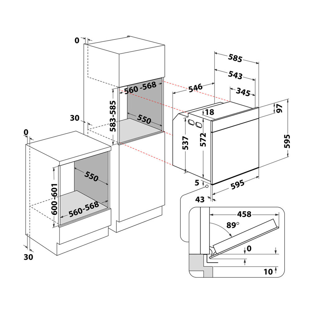 FIT 804 H AN HA FORNO INCASSO, classe A, image number 7