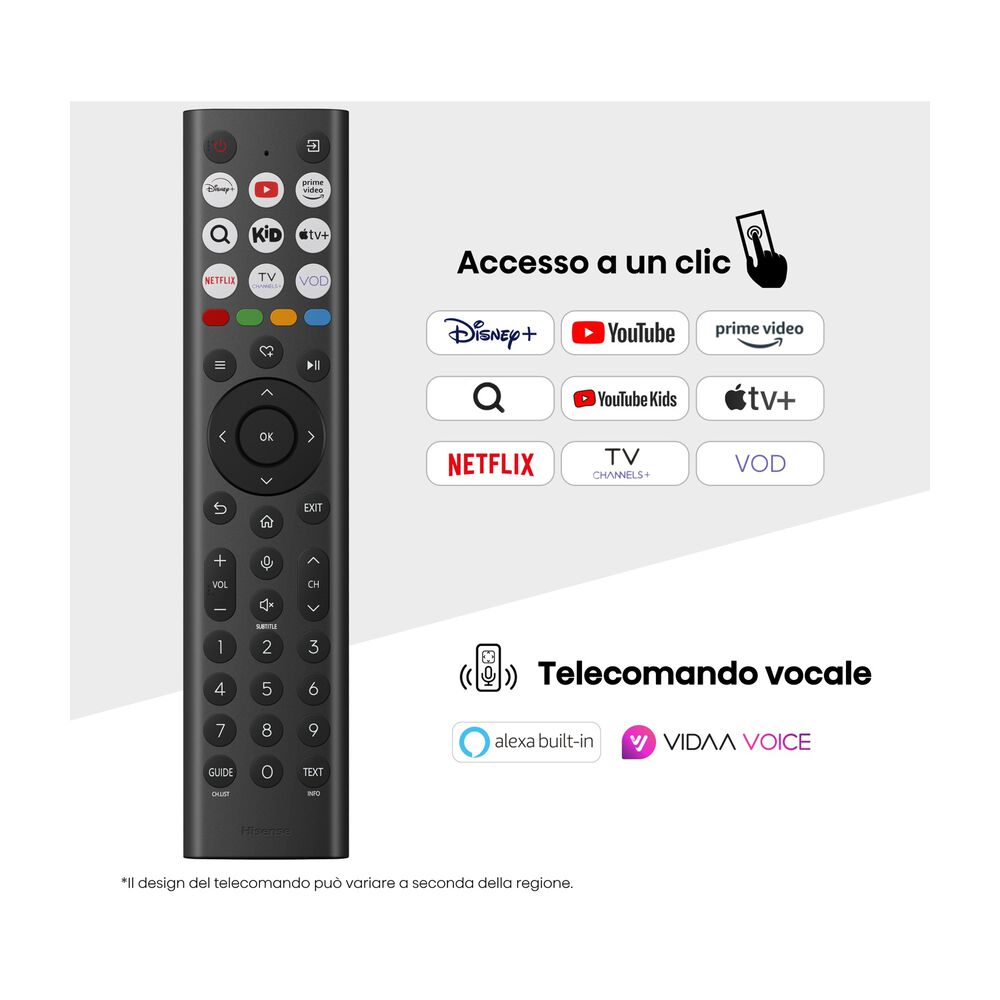 HISENSE 65U7Q TV MINI LED, SMART TV, 65 ", Mini LED, Processore Quad Core / MT9618, NERO, Classe E - PRMG GRADING OOBN - 10%, image number 13