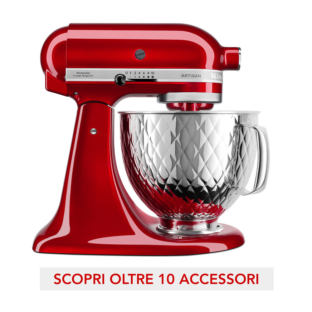  IMPASTATRICE PLANETARIA KITCHENAID 5KSM156QPECA, capacità della ciotola 4,8 l, 300 W, CANDY APPLE, image number 2
