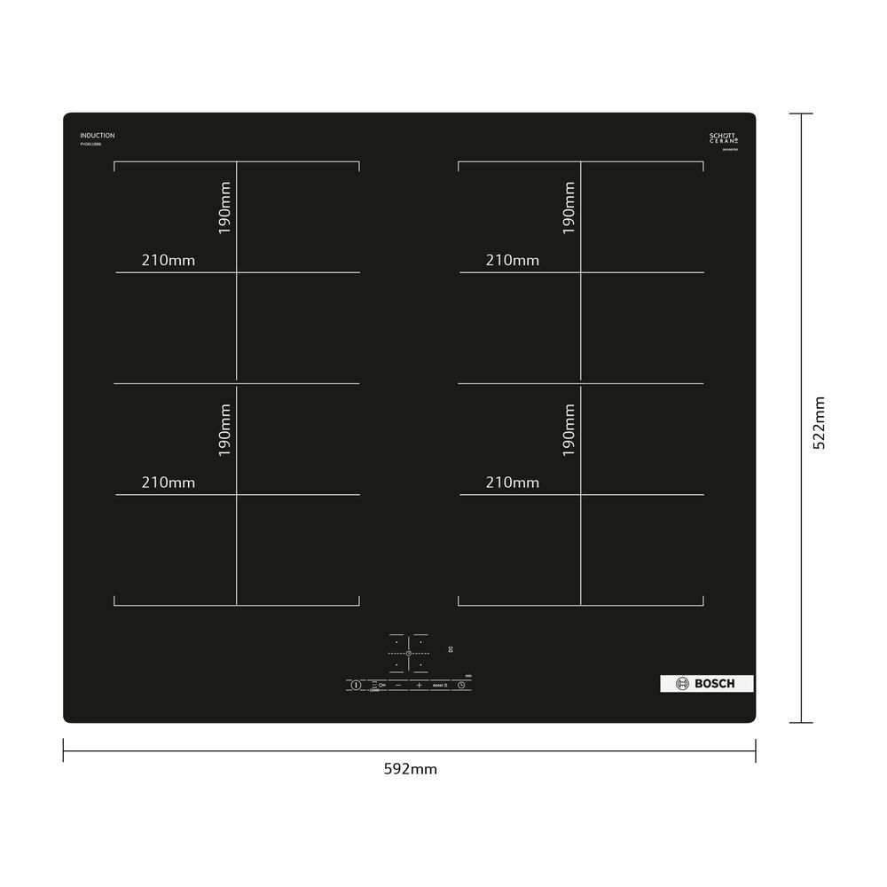  PIANO COTTURA BOSCH PVQ611BB6E, zone cottura 4, image number 3