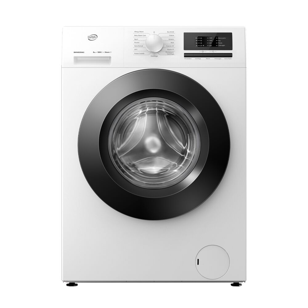 DAYA DHW812IVA3   LAVATRICE, Caricamento frontale, 8 kg, 15 programmi, Profondit&agrave; 54 cm, Giri 1200 rpm, Bianco, livello rumorosit&agrave; centrifuga 74 dB(A), Classe A  - PRMG GRADING ROAN - 5%, image number 0