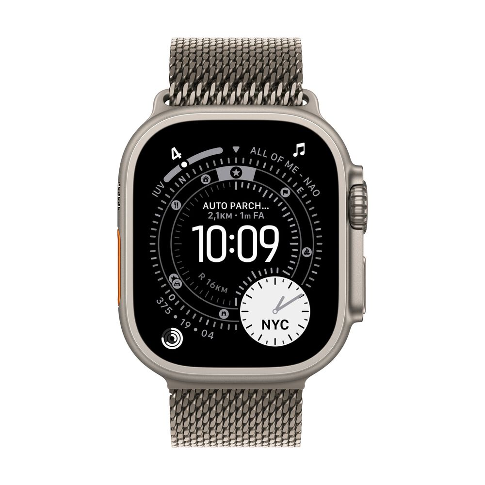 APPLE Watch Ultra 3 GPS + Cellular, Cassa in titanio naturale (49 mm) con Loop in maglia milanese in titanio naturale-Large - PRMG GRADING OOBN - 10%, image number 1