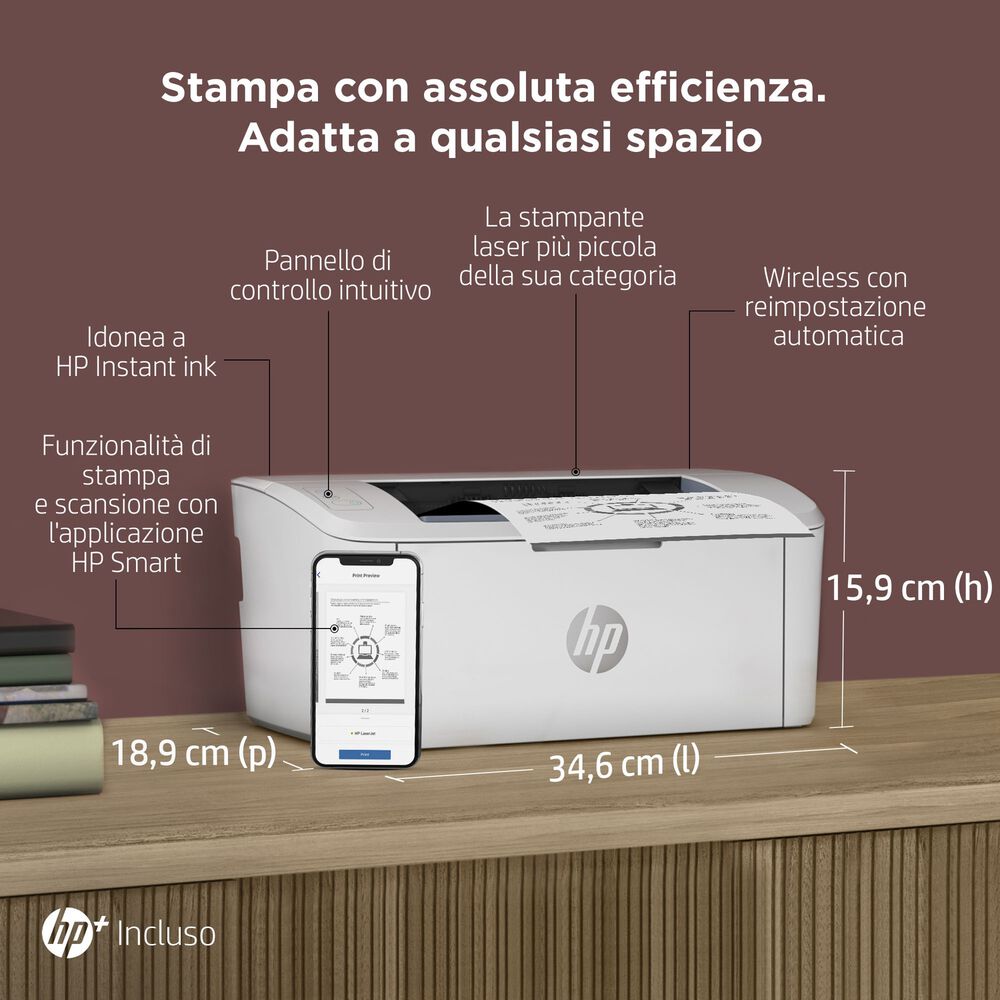 STAMPANTE M110WE con HP+, Laser, image number 1