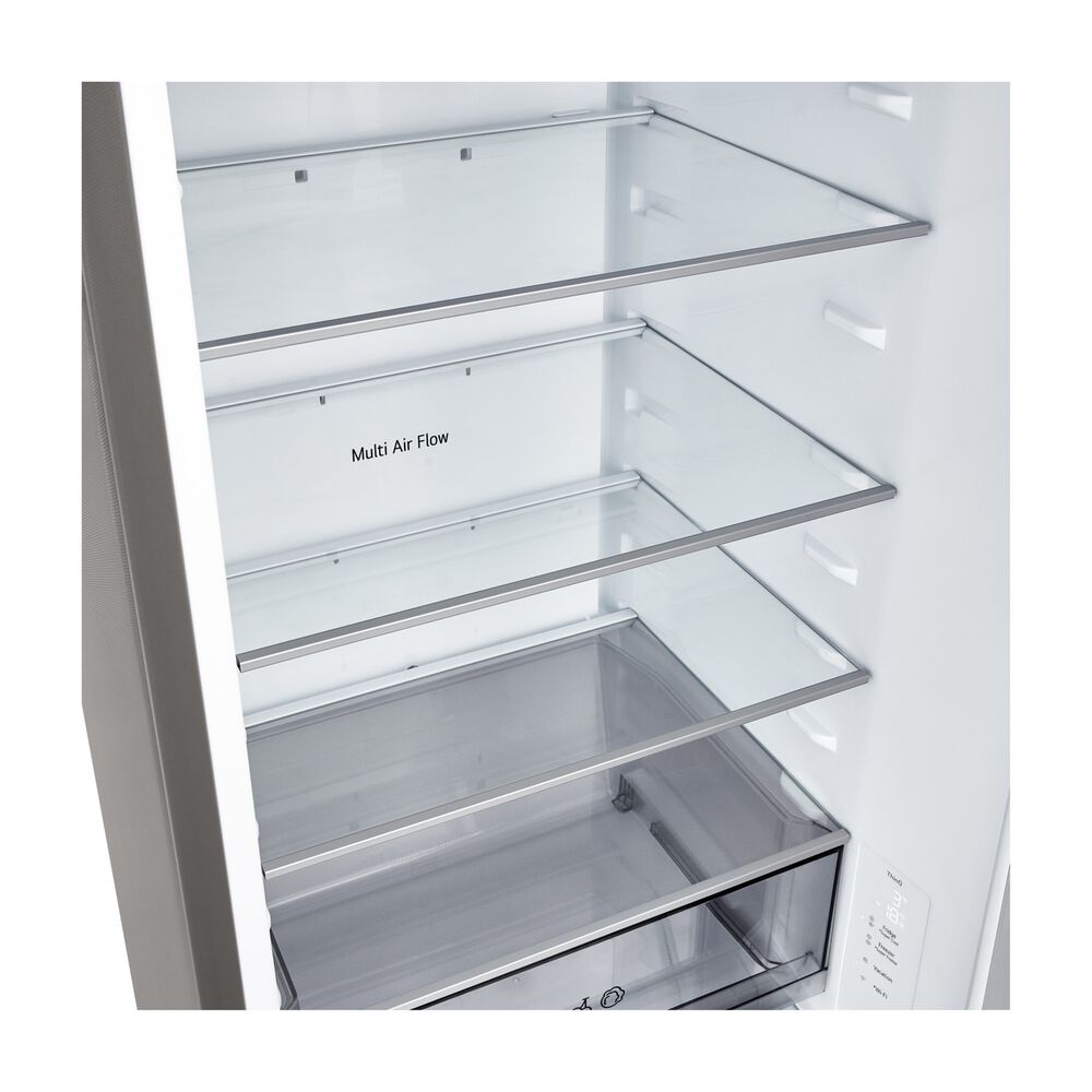 FRIGORIFERO COMBINATO LG GBBSJ20DPY, Capacit&agrave; netta totale 375 l, Rumorosit&agrave;: 35 dB(A), LAN wireless, 2 ripiani, Dimensioni: L 59,7 cm A 203 cm P 67,4 cm, Prime Silver, Classe D - PRMG GRADING ROBN - 10%, image number 19
