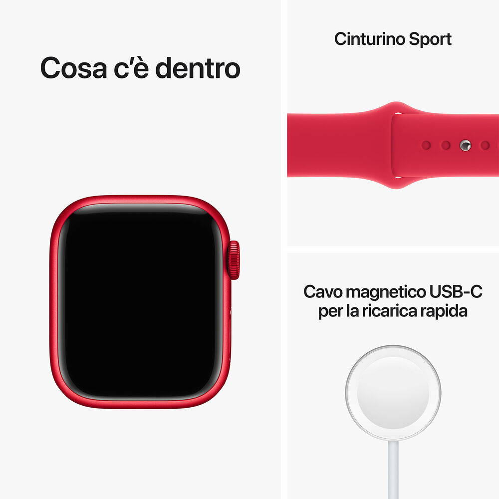 Watch Series 8 GPS 41mm Cassa in alluminio (PRODUCT)RED con Cinturino Sport (PRODUCT)RED - Regular, image number 6