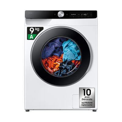 WW90DG6G94LKU3 LAVATRICE SLIM, Caricamento frontale, 9 kg, 25 programmi, Profondit&agrave; 48 cm, Giri 1400 rpm, Bianco, livello rumorosit&agrave; centrifuga 72 dB(A), Classe A - PRMG GRADING ROBN - 10%