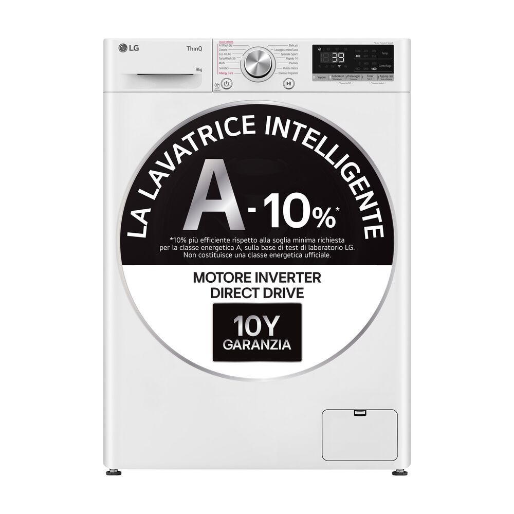 F4R709TAIDD LAVATRICE, Caricamento frontale, 9 kg, 14 programmi, Profondit&agrave; 56,5 cm, Giri 1400 rpm, Bianco, livello rumorosit&agrave; centrifuga 71 dB(A), Classe A - PRMG GRADING ROBN - 9.99%, image number 1