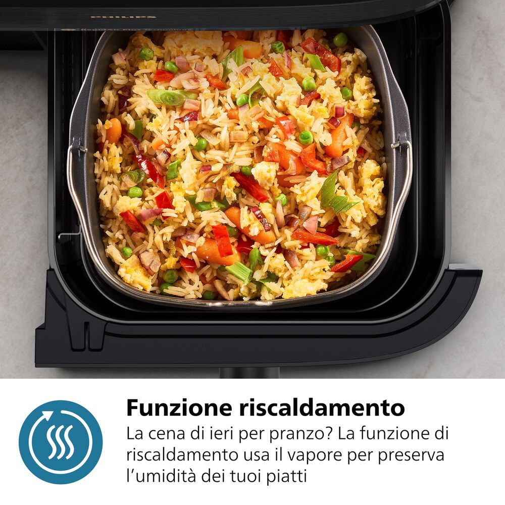 Airfryer Serie 5000 da 9L cottura vapore NA552/00, image number 2