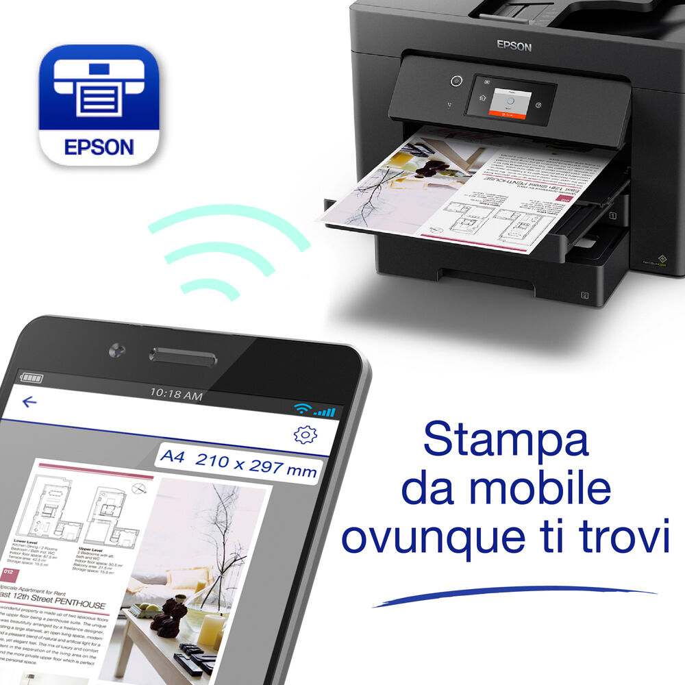 STAMPANTE INKJET WorkForce WF-7835DTWF, Inkjet, image number 9