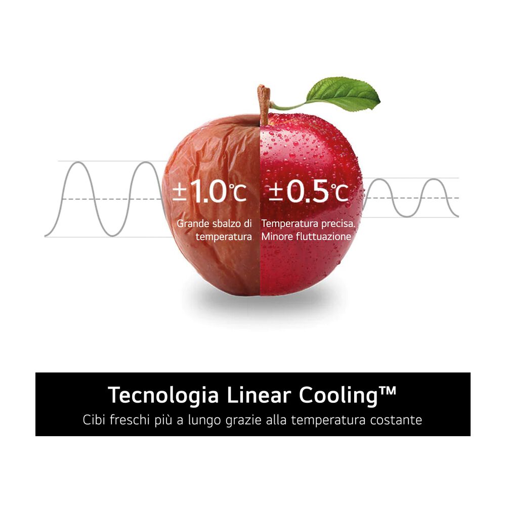 FRIGORIFERO COMBINATO LG GBBSJ20DPY, Capacit&agrave; netta totale 375 l, Rumorosit&agrave;: 35 dB(A), LAN wireless, 2 ripiani, Dimensioni: L 59,7 cm A 203 cm P 67,4 cm, Prime Silver, Classe D - PRMG GRADING ROBN - 10%, image number 10