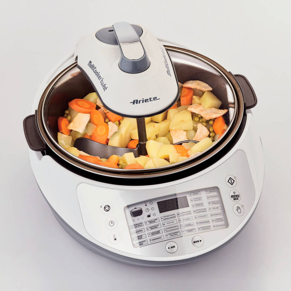  MULTICOOKER ARIETE MULTICOOKER TWIST, capacità della ciotola 5 l, 1900 W, BIANCO-METAL, image number 2