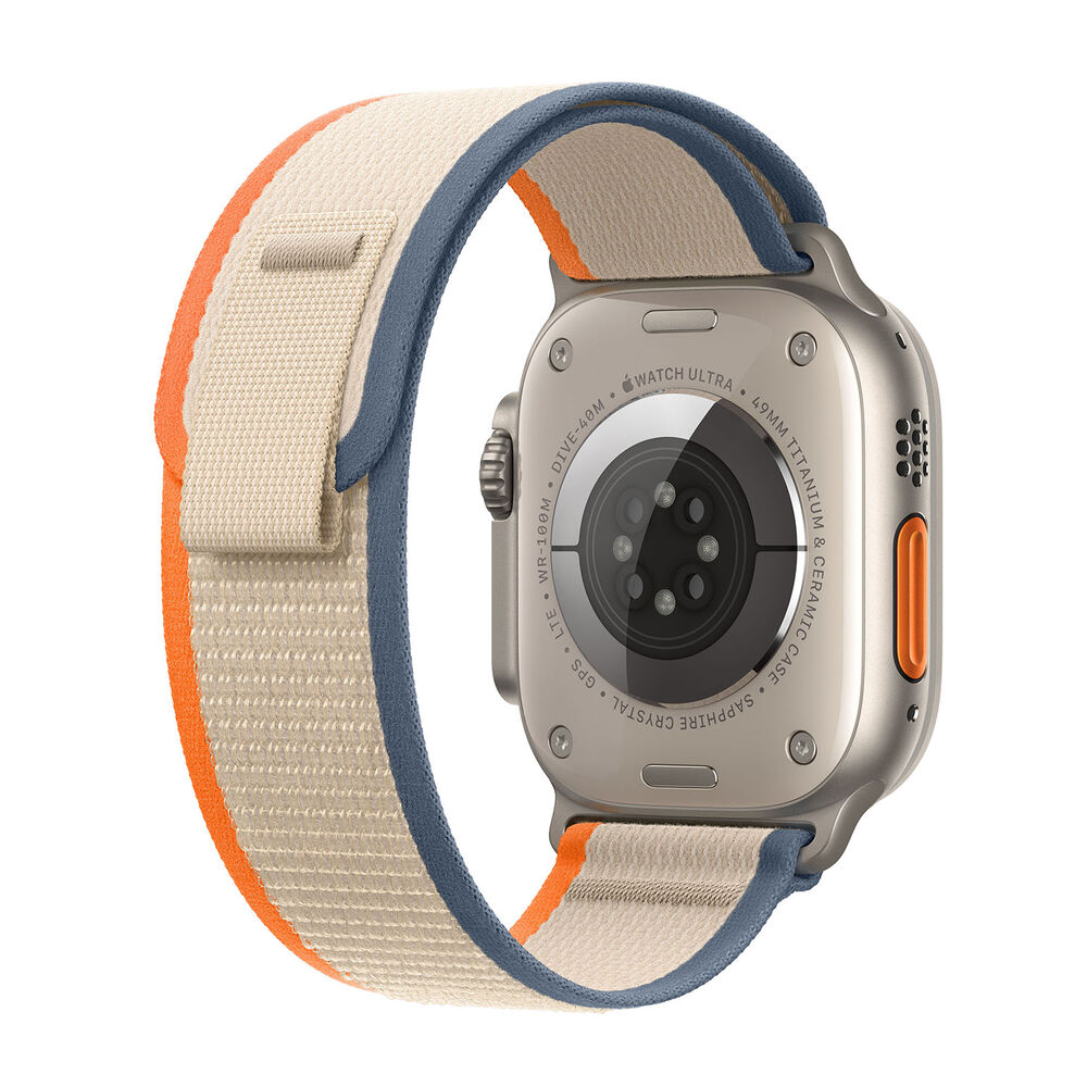 Watch Ultra 2 GPS + Cellular, Cassa 49 mm in titanio con Trail Loop arancione/beige-M/L - PRMG GRADING ROBN - 10%, image number 2