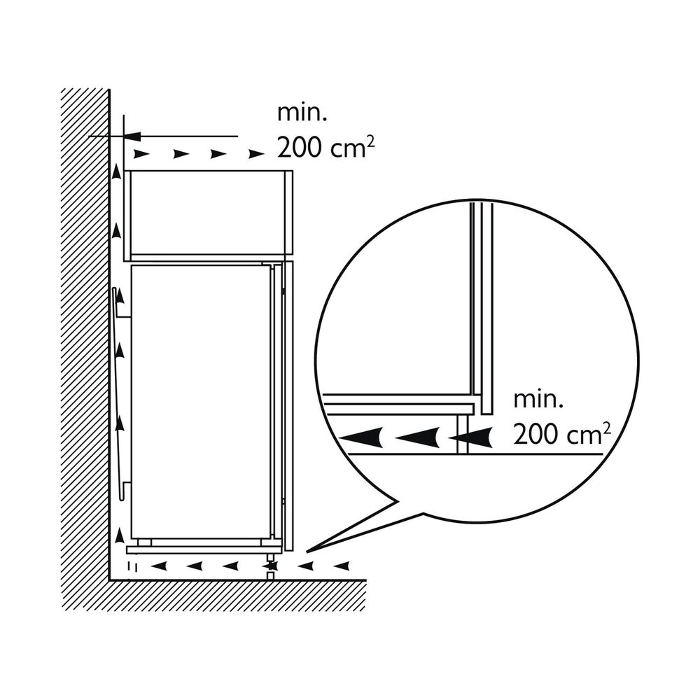 FRIGORIFERO INCASSO KBK 444 F, dimensioni: L 54 cm x H 144.5 cm x P 54.5 cm , capacit&agrave; netta totale 205 litri, bianco, Classe E - PRMG GRADING ROBN - 10%, image number 11