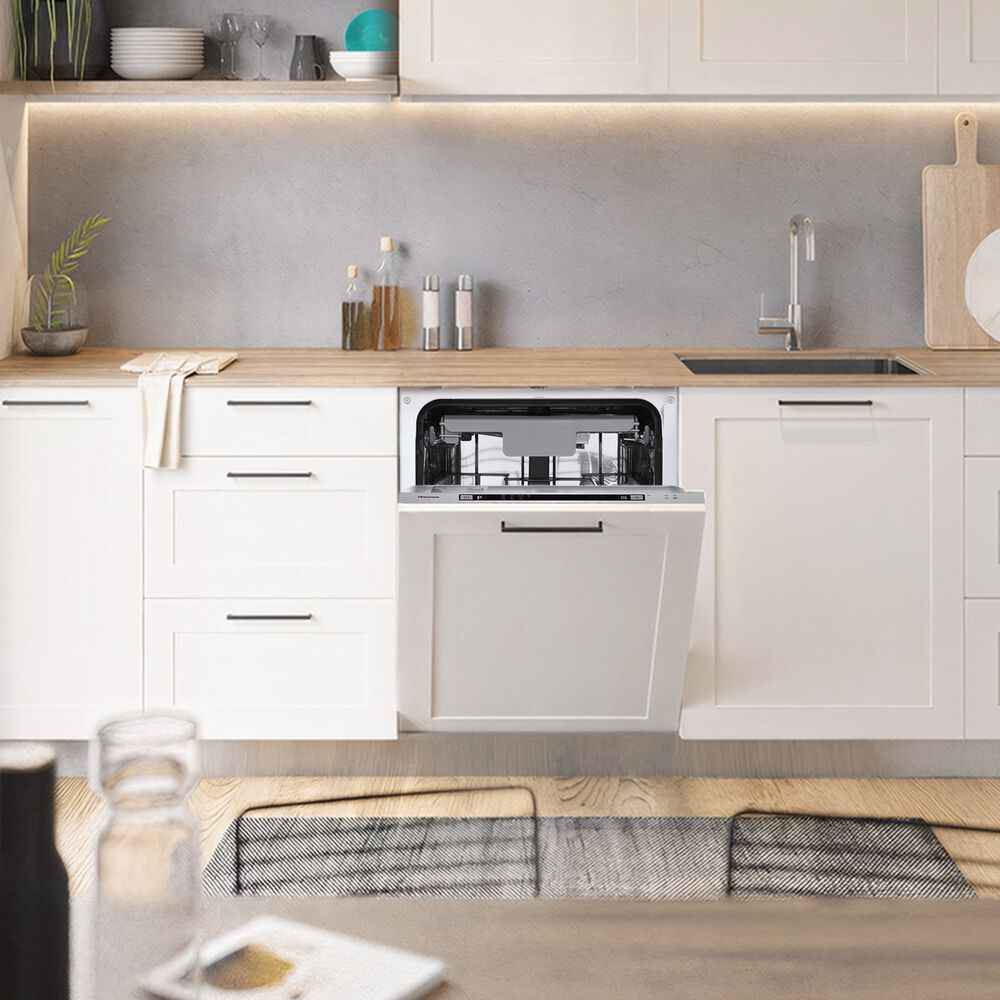 LAVASTOVIGLIE INCASSO Pannello frontale non in dotazione HISENSE HV523E10, Programmi 7, Dimensioni: L 55 cm, A 81,5 cm, P 44,8 cm, Rumorosit&agrave; 47 dB(A), Consumo di acqua 9 l, Bianco, Classe E - PRMG GRADING ROBN - 10%, image number 7