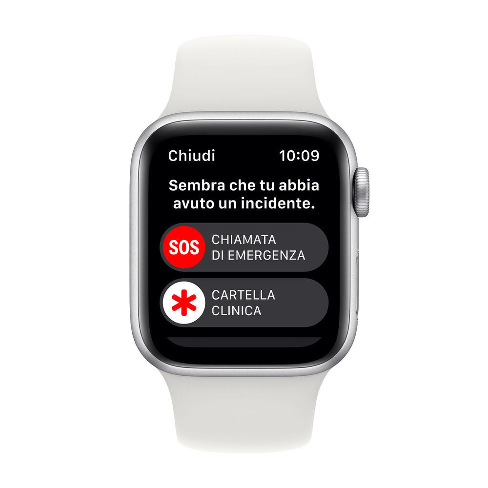 Watch SE GPS + Cellular 40mm Cassa in alluminio color argento con Cinturino Sport Bianco - Regular (2&ordf; Generazione), image number 4