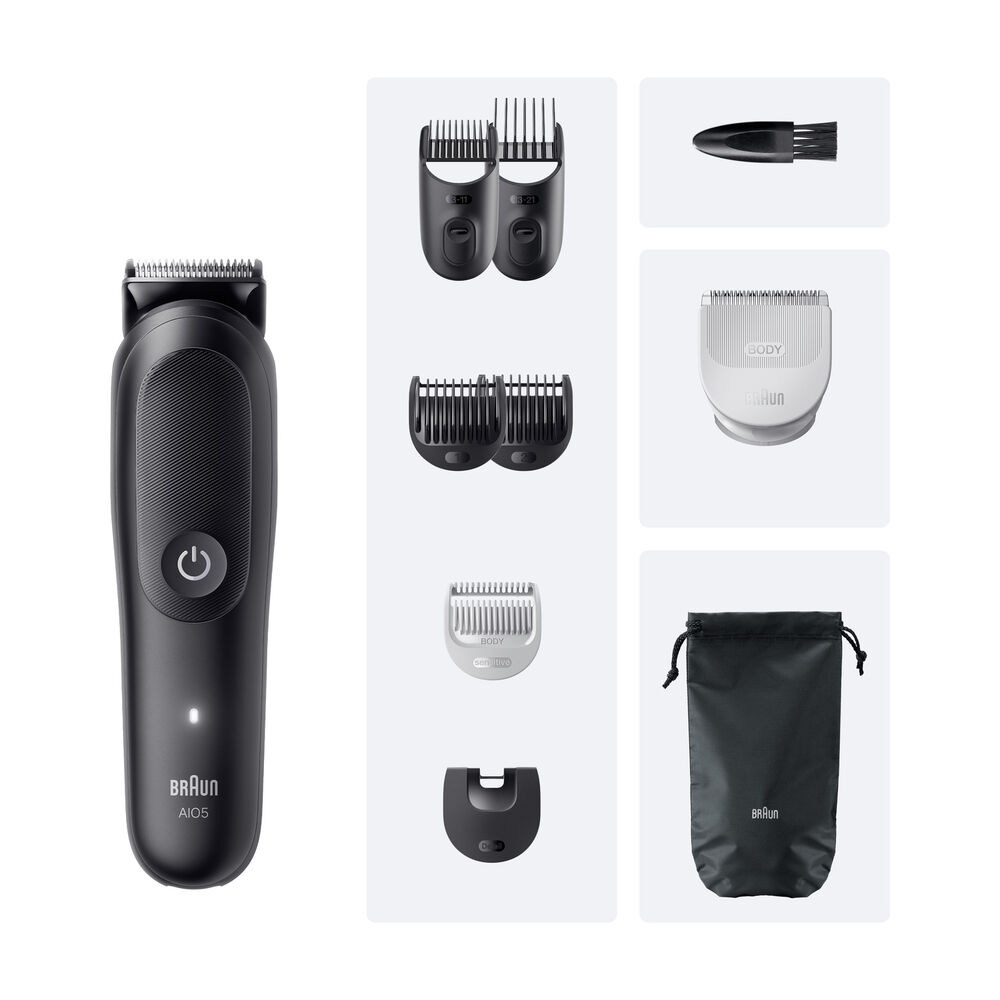 Regolabarba e capelli All-in-One Series 5, 14 livelli di taglio, lama skinguard, 7 pettini, 1 spazzola per la pulizia e 1 custodia - PRMG GRADING OOAN - 4.98%, image number 5