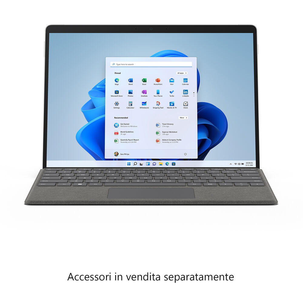 Surface Pro8 i5/8/128GB convertibile 2 in 1, 13 pollici, processore Intel® Core™ i5, 8 GB, Flash, Platinum, image number 5