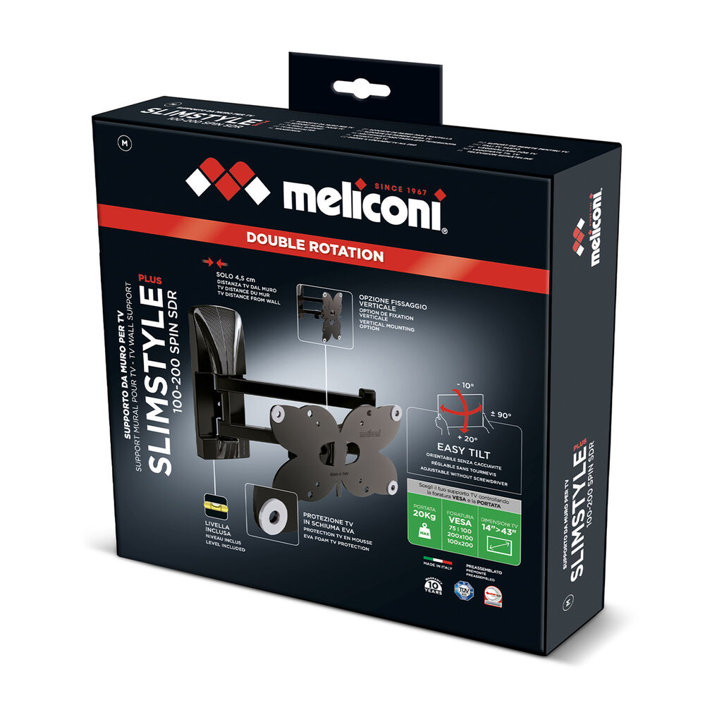 SUPPORTO TV MELICONI SLIMSTYLE 100200SPIN SDR, image number 8