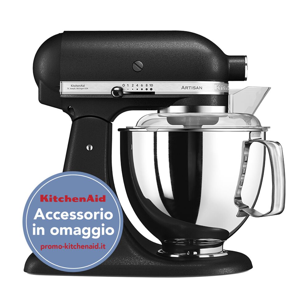  IMPASTATRICE PLANETARIA KITCHENAID 5KSM175PSEBK, capacità della ciotola 4,8 l, 300 W, Ghisa Nero, image number 1