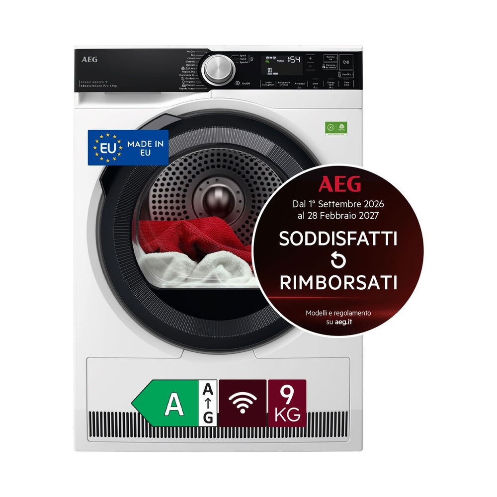 Asciugatrice TR9HH9AY, a pompa di calore, 9 kg, profondit&agrave; 63,6 cm, funzione refresh MixDry; Rapido 3 kg, Classe A - PRMG GRADING ROBN - 10%, image number 1