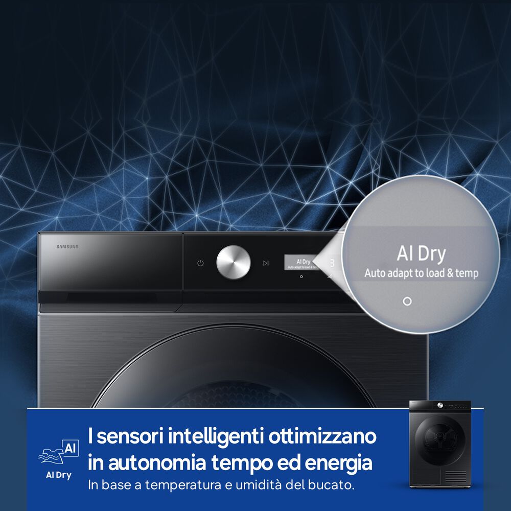 Asciugatrice DV90DB8845GBU3, a condensazione, 9 Kg, profondit&agrave; 60 cm, Funzione refresh, programmi automatici: AI Dry+; Pronto Stiro; Classe A, image number 13
