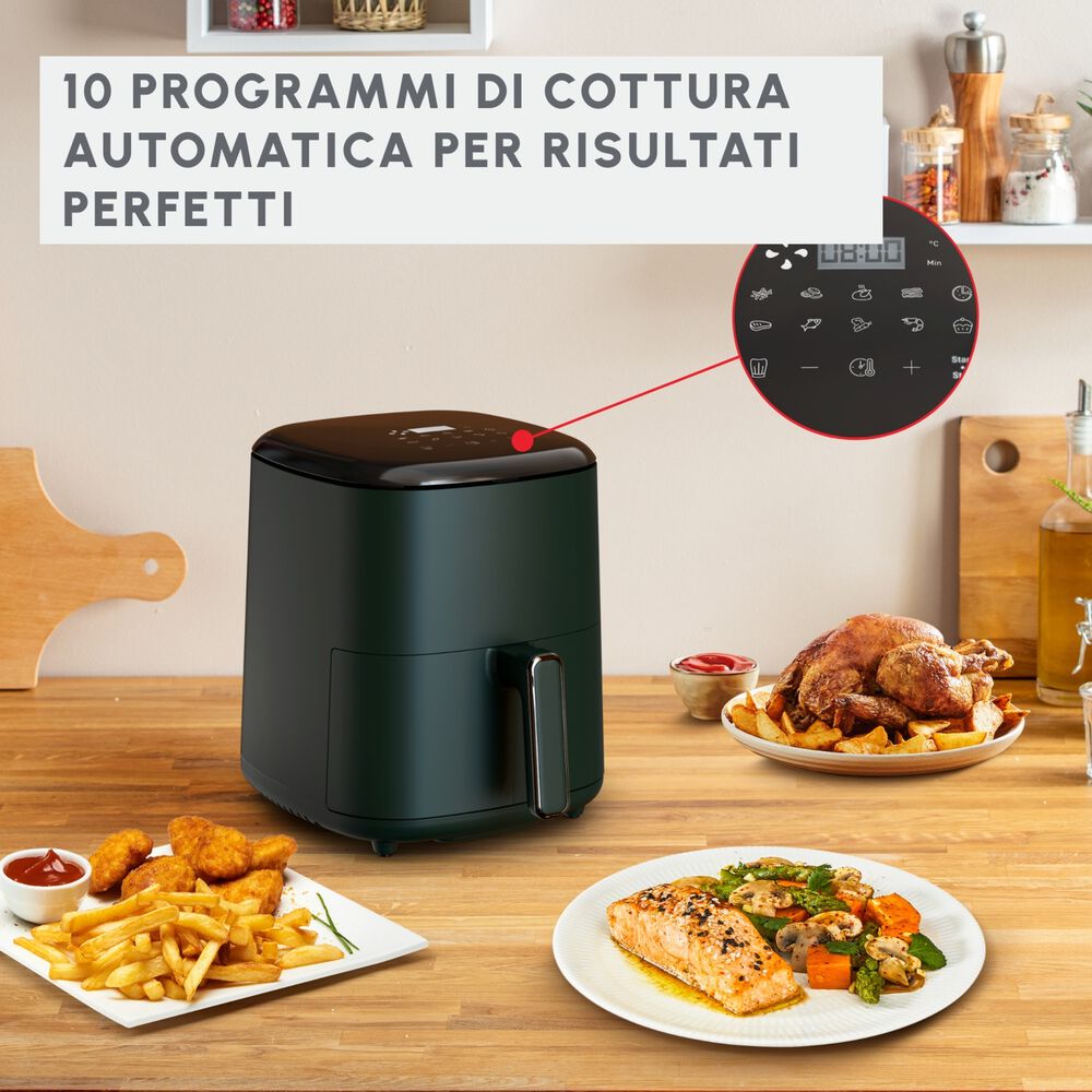 MOULINEX EasyFry Max EZ2453 FRIGGITRICE AD ARIA, capacit&agrave; 5 l, Max potenza 1500 W, Verde scuro - PRMG GRADING OOBN - 10%, image number 5