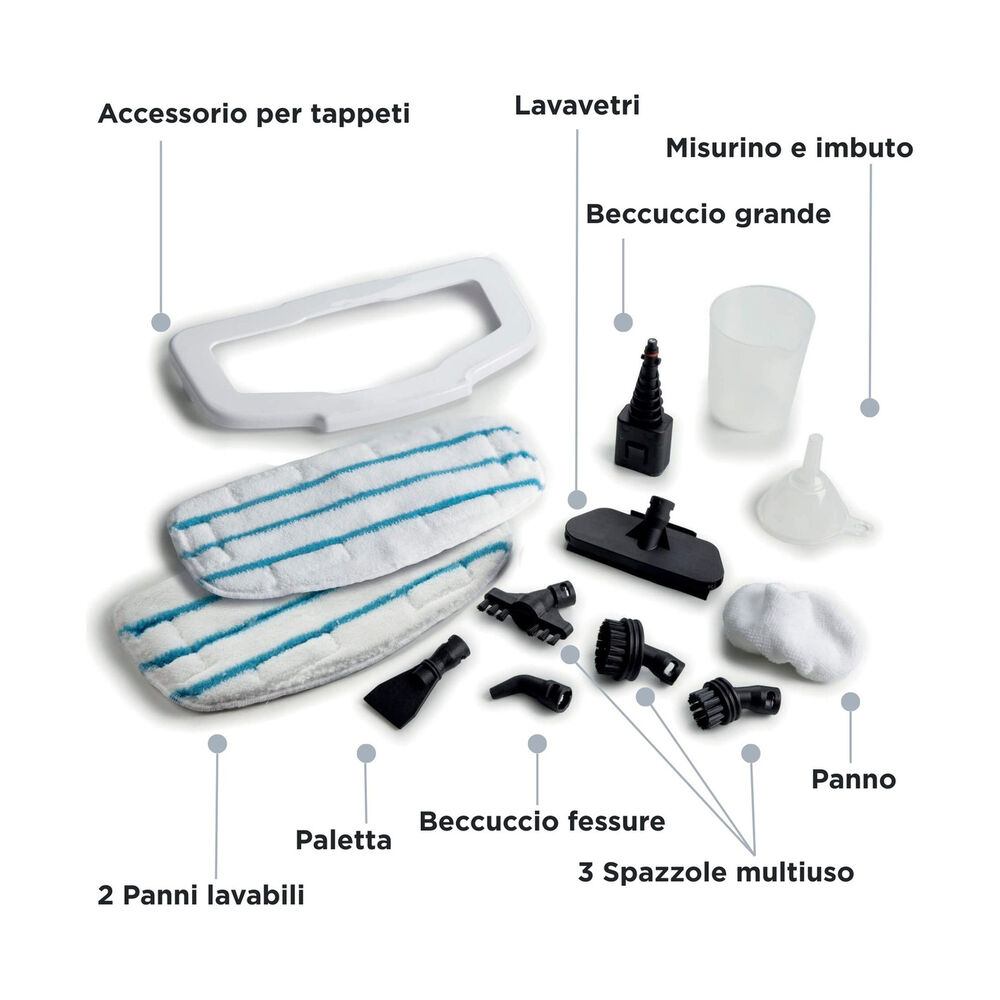 Scopa a vapore GENETAORE A VAPORE 10IN1, Potenza Max 1500 W, Serbatoio 0,35 l, Petrolio - PRMG GRADING OOBN - 10%, image number 7