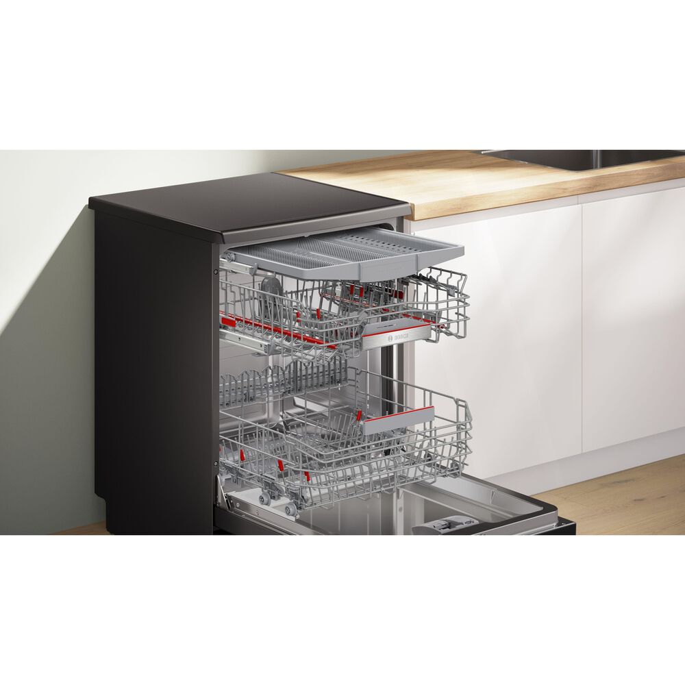 LAVASTOVIGLIE Libera installazione (FS) BOSCH SMS6ECC12E, Programmi 8, Dimensioni: L 60 cm, A 84,5 cm, P 60 cm, Rumorosit&agrave; 42 dB(A), Consumo di acqua 9 l, Acciaio nero anti-impronta, Classe A - PRMG GRADING ROBN - 10%, image number 10