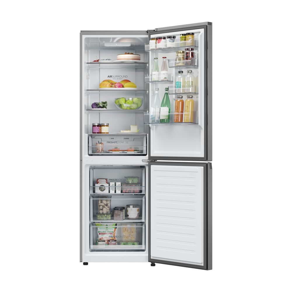FRIGORIFERO COMBINATO HDPR1618CNPK, Capacit&agrave; netta totale 352 l, Rumorosit&agrave;: 35 dB(A), 4 ripiani, Dimensioni: L 59,5 cm A 185 cm P 66,7 cm, Inox, Classe C - PRMG GRADING ROBN - 10%, image number 1