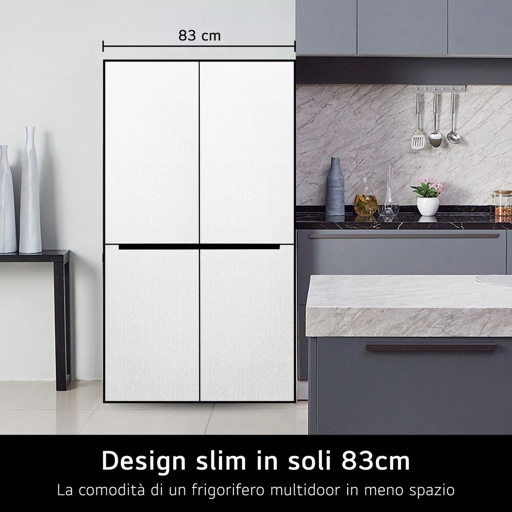 Frigorifero americano LG GMB860PYDE, Sistema Multi Flow: S&igrave;; Sistema raffreddamento frigorifero: No Frost; Sistema raffreddamento congelatore: No Frost, Capacit&agrave; netta totale 530 l, Rumorosit&agrave;: 40 dB(A), LAN wireless, Dimensioni: L 835 cm A 178 cm P 730 cm, Silver, Classe E  - PRMG GRADING ROAN - 5%, image number 7