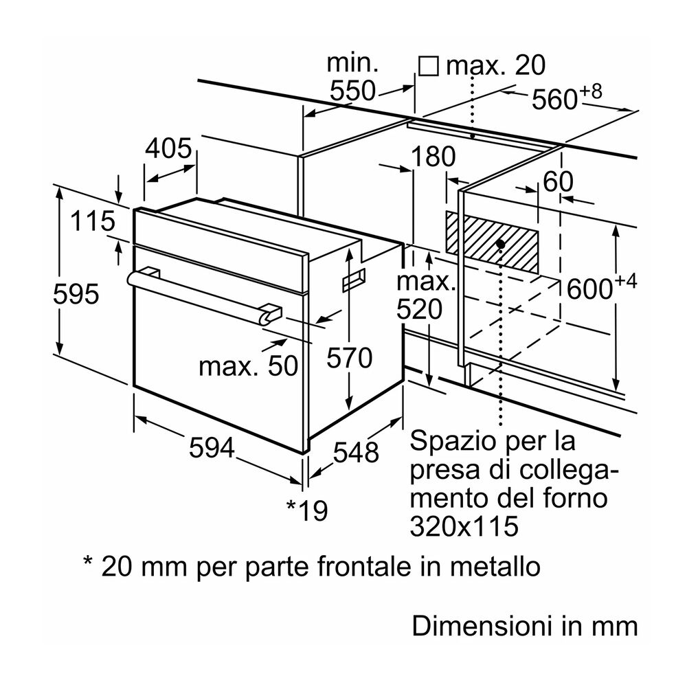 HBF011BR0 FORNO INCASSO, classe A, image number 3