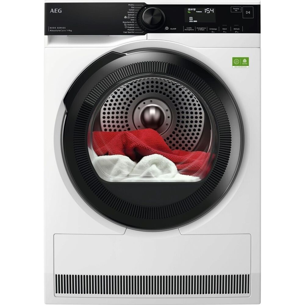 Asciugatrice AEG TR8HH9B, a pompa di calore, 9 Kg, profondit&agrave; 63,6 cm, programma Hygiene, Sistema filtrante: Easy Flow, Classe B - PRMG GRADING ROBN - 10%, image number 1