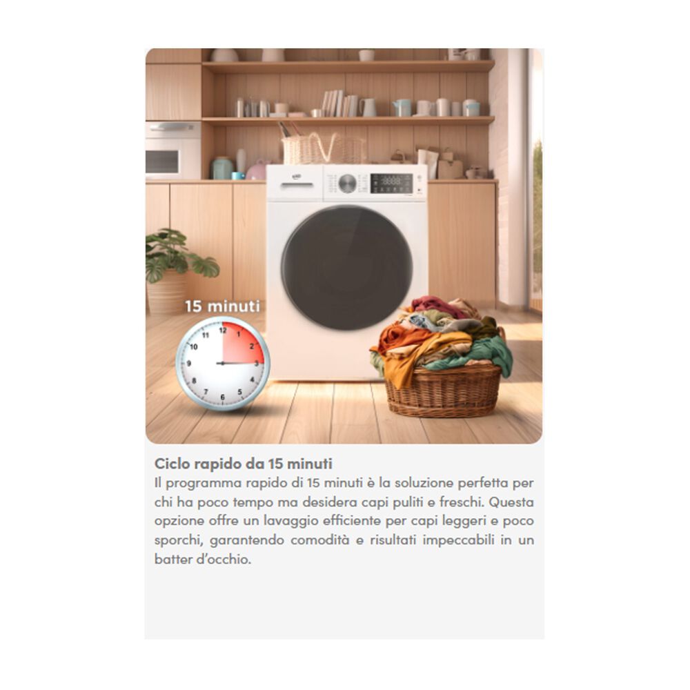 DAYA DHW812IVA3   LAVATRICE, Caricamento frontale, 8 kg, 15 programmi, Profondit&agrave; 54 cm, Giri 1200 rpm, Bianco, livello rumorosit&agrave; centrifuga 74 dB(A), Classe A  - PRMG GRADING ROAN - 5%, image number 4