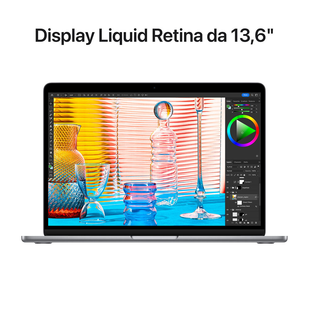 MB AIR MLXX3T, 13,6 pollici, processore Apple, Apple GPU 10-core, 8 GB, SSD 512 GB, Gray, image number 5
