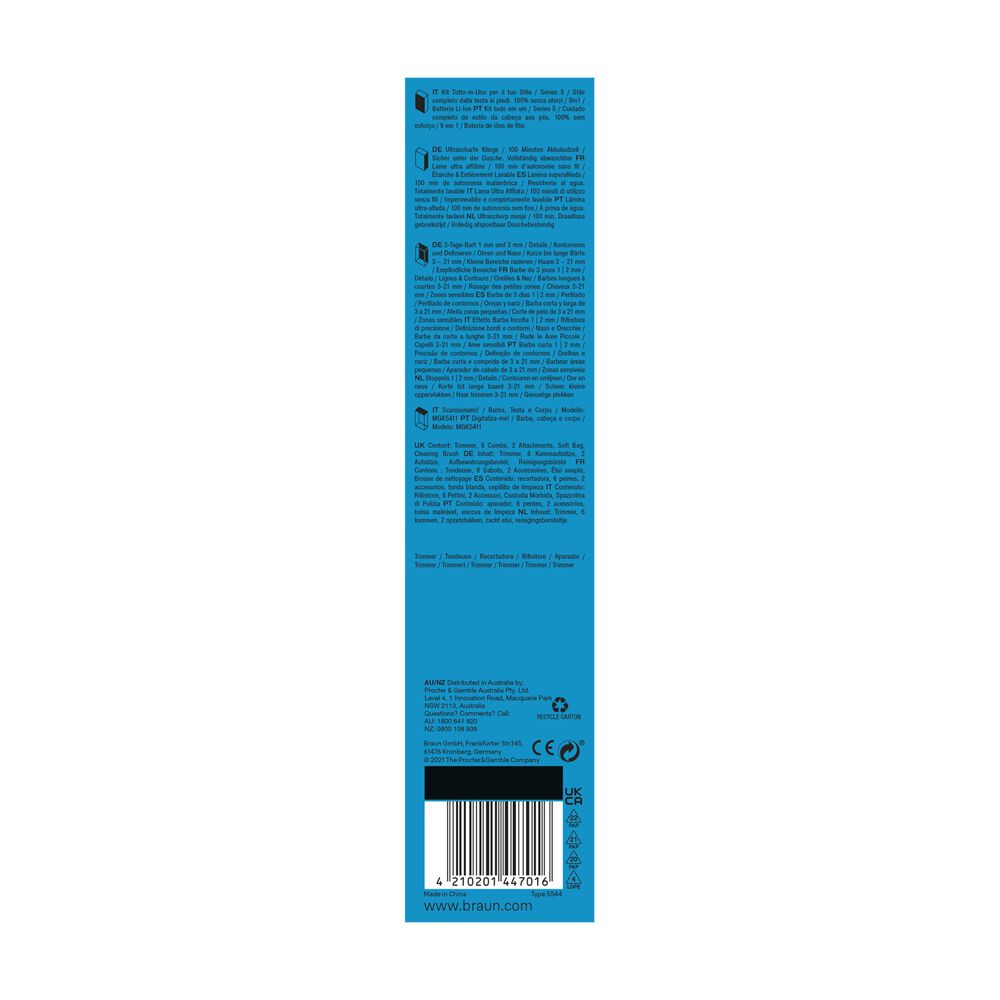 Regola barba e capelli BRAUN Series 5 MGK5411, image number 2